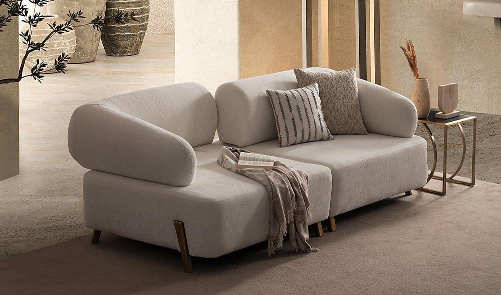 Luxe Ramona 3-zitsbank in antiek goud - premium kwaliteit