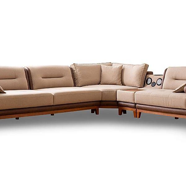Luxe Trabzon beige hoekbank — premium comfort en stijl