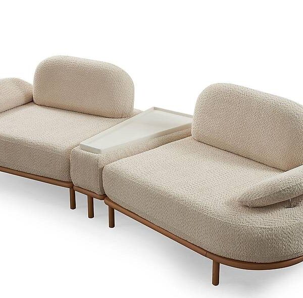 Luxueuze Ornate designbank met geïntegreerde salontafel