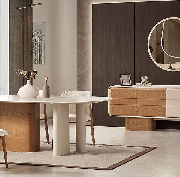 Maison eetkamerset in massief walnoot - premium kwaliteit