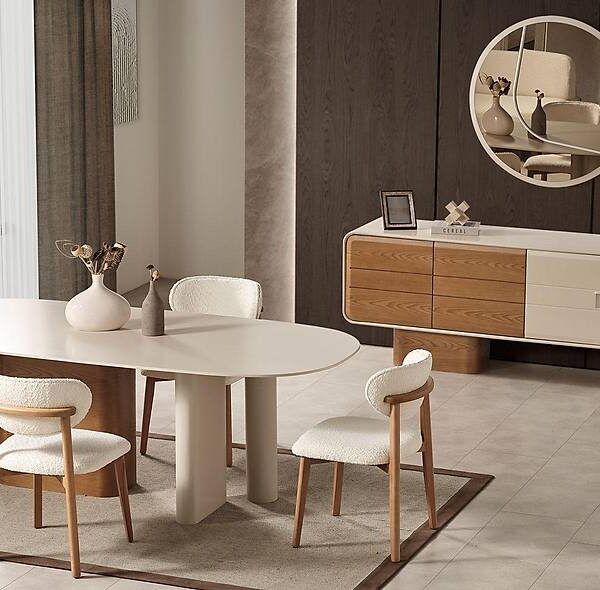 Maison eetkamerset in massief walnoot - premium kwaliteit