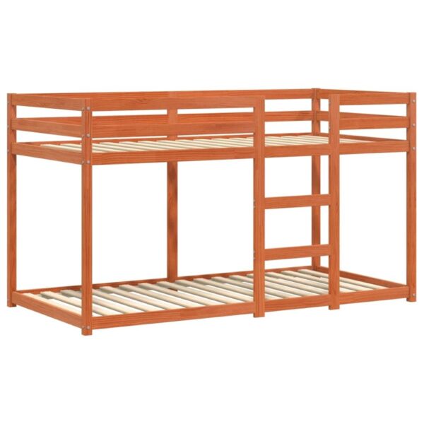 Massief dennenhout kinderbed 90x190 – Waxbruin, premium kwaliteit