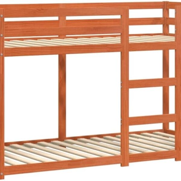 Massief dennenhout kinderbed 90x190 – Waxbruin, premium kwaliteit