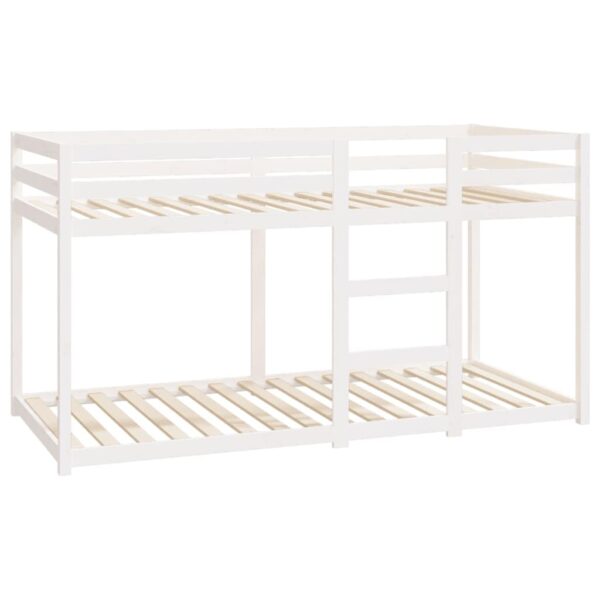 Massief dennenhout stapelbed 90x200 cm – stijlvol wit