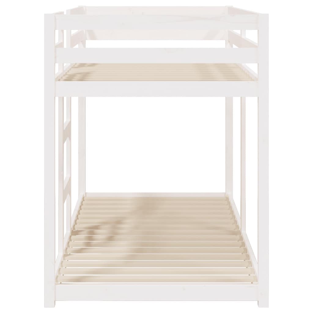 Massief dennenhout stapelbed 90x200 cm – stijlvol wit