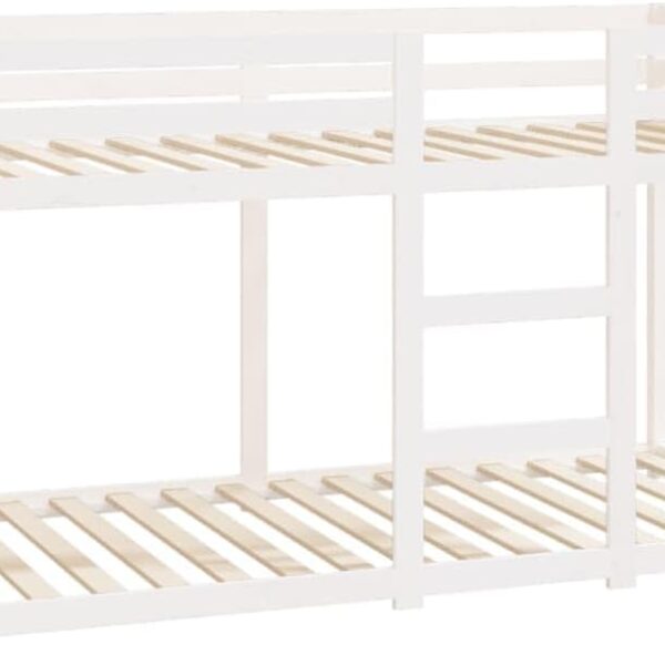 Massief dennenhout stapelbed 90x200 cm – stijlvol wit