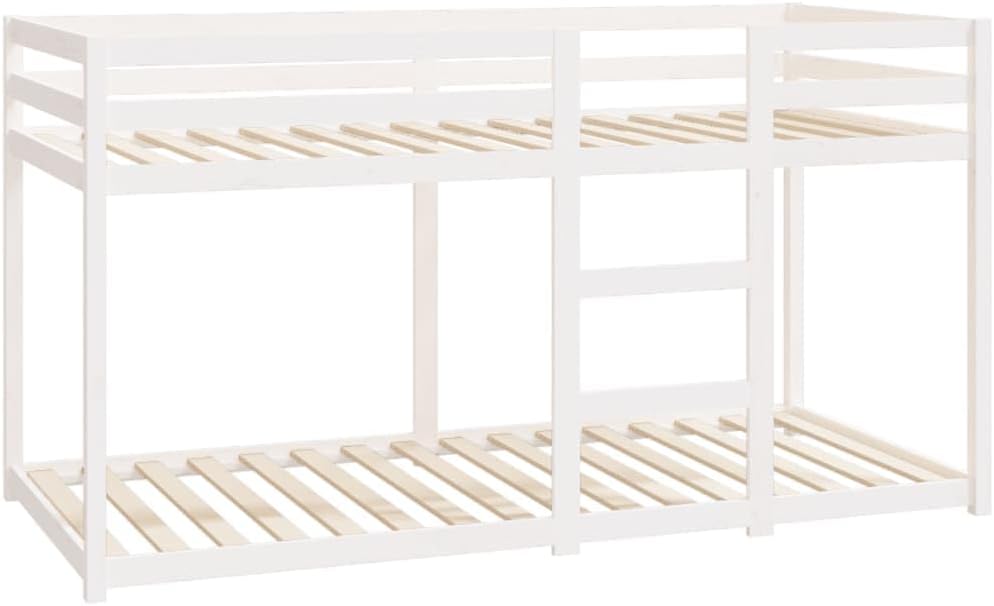 Massief dennenhout stapelbed 90x200 cm – stijlvol wit