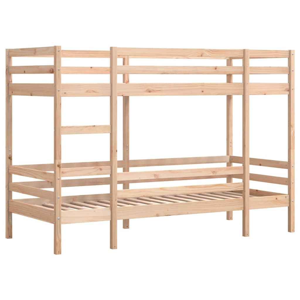 Massief grenen stapelbed 90x200 met opbergruimte