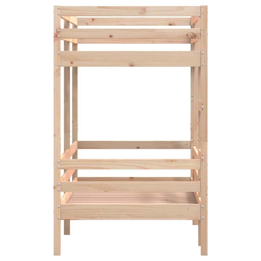 Massief grenen stapelbed 90x200 met opbergruimte