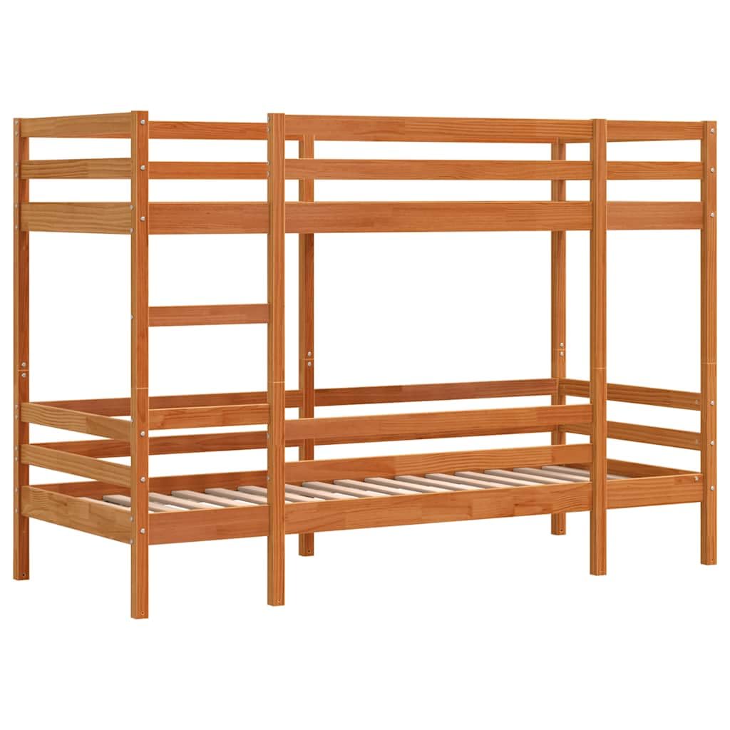Massief grenen stapelbed 90x200 met opbergruimte