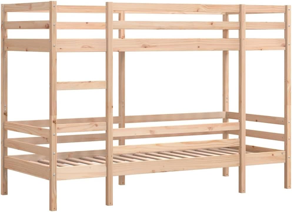 Massief grenen stapelbed 90x200 met opbergruimte