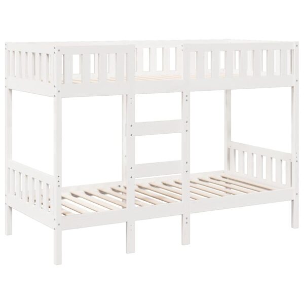 Massief grenen stapelbed wit 75x190 cm – Veilig kinderbed