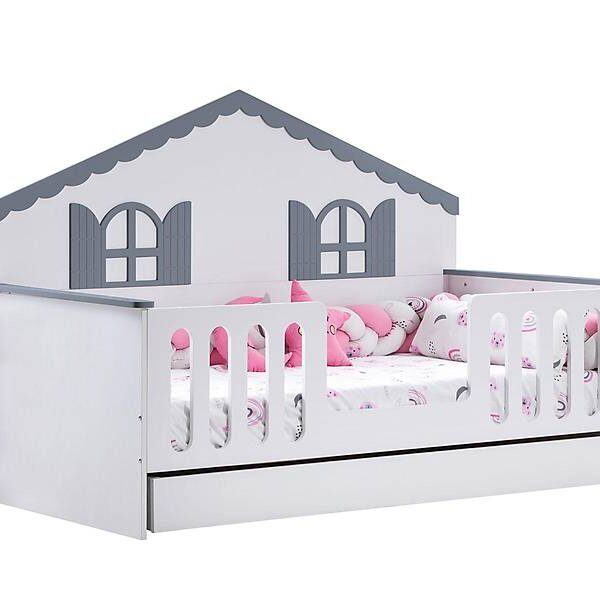 Melody Montessori-bed Grijs — Premium kwaliteit