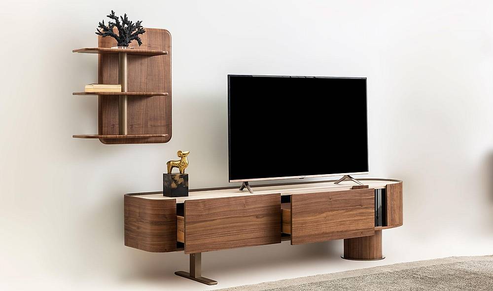 Messina walnoot tv-meubel — luxe tijdloos design