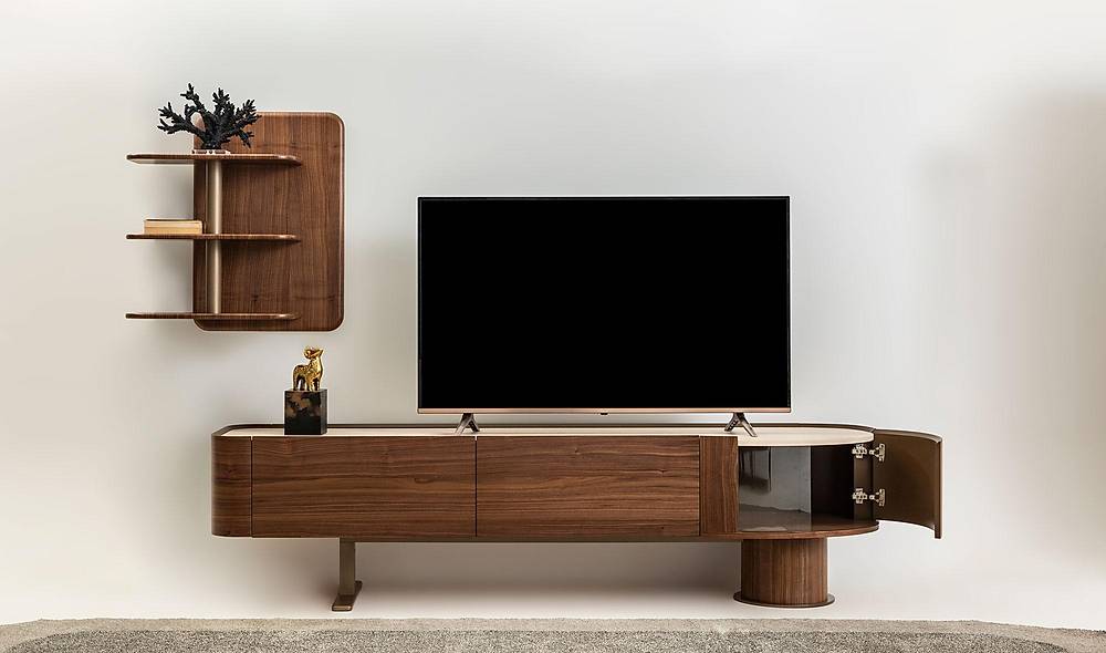 Messina walnoot tv-meubel — luxe tijdloos design