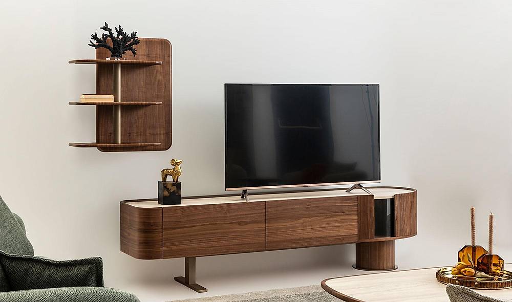 Messina walnoot tv-meubel — luxe tijdloos design