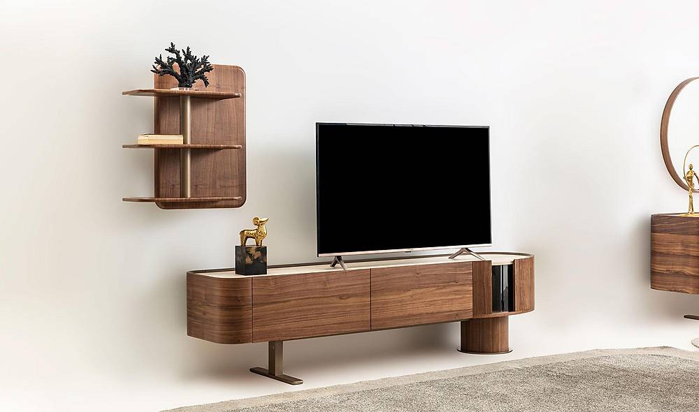 Messina walnoot tv-meubel — luxe tijdloos design