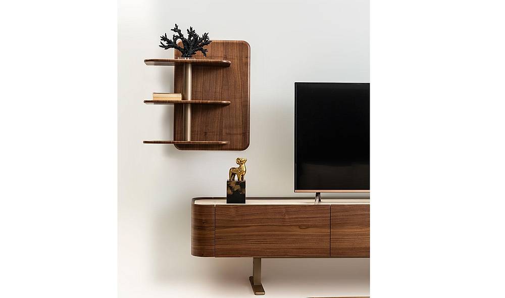 Messina walnoot tv-meubel — luxe tijdloos design