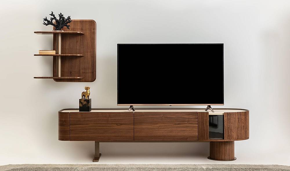 Messina walnoot tv-meubel — luxe tijdloos design