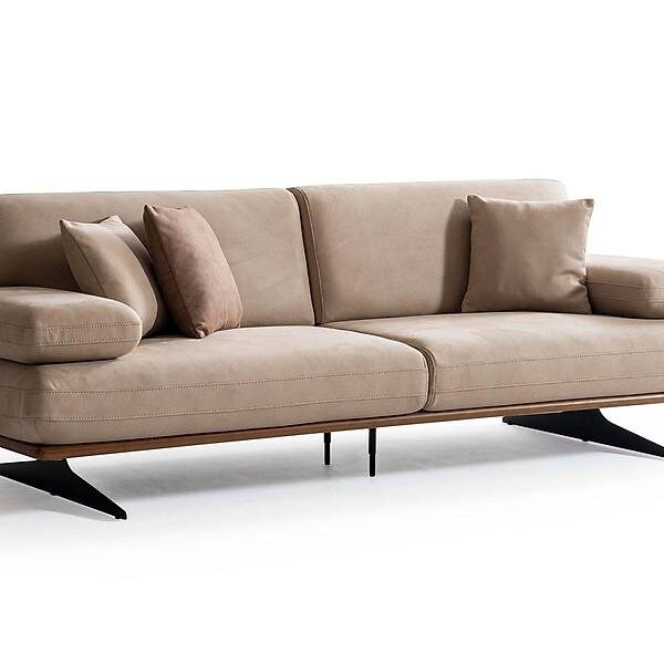 Modre driezitsbank – Luxe modern design, nieuw