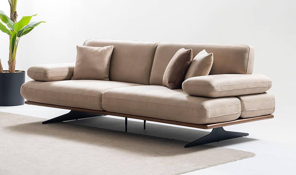 Modre driezitsbank – Luxe modern design, nieuw