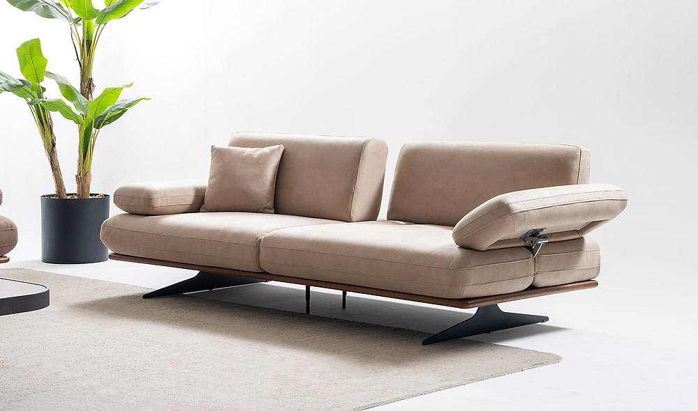 Modre driezitsbank – Luxe modern design, nieuw