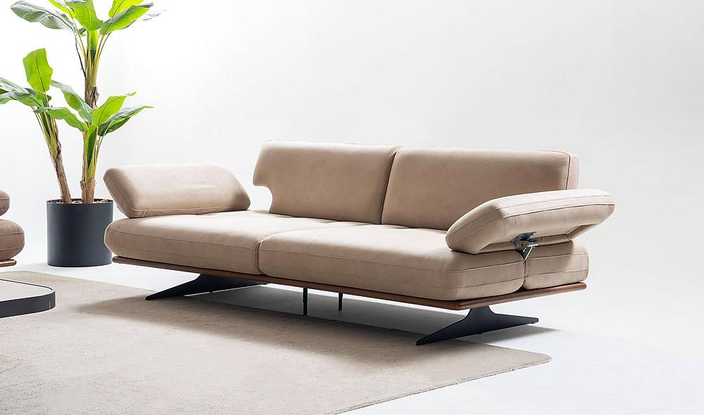 Modre driezitsbank – Luxe modern design, nieuw