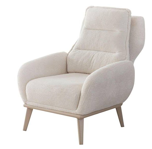 Naples luxe fauteuil met massief houten poten