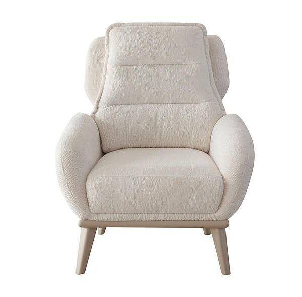 Naples luxe fauteuil met massief houten poten
