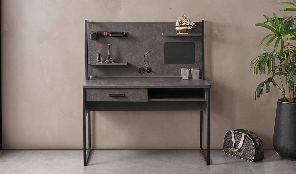 Negro zwart bureau — luxe design voor thuiskantoor