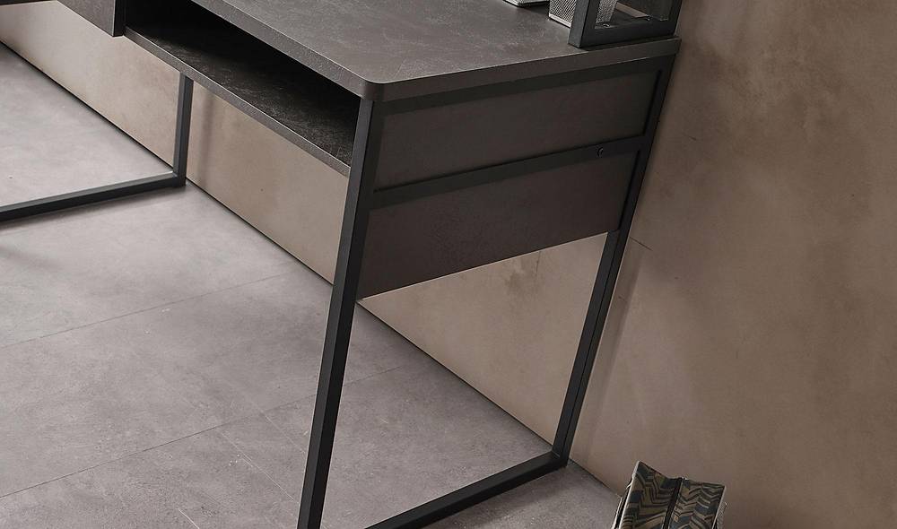 Negro zwart bureau — luxe design voor thuiskantoor