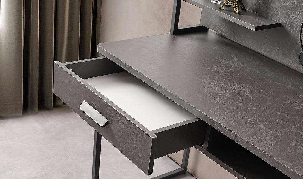 Negro zwart bureau — luxe design voor thuiskantoor