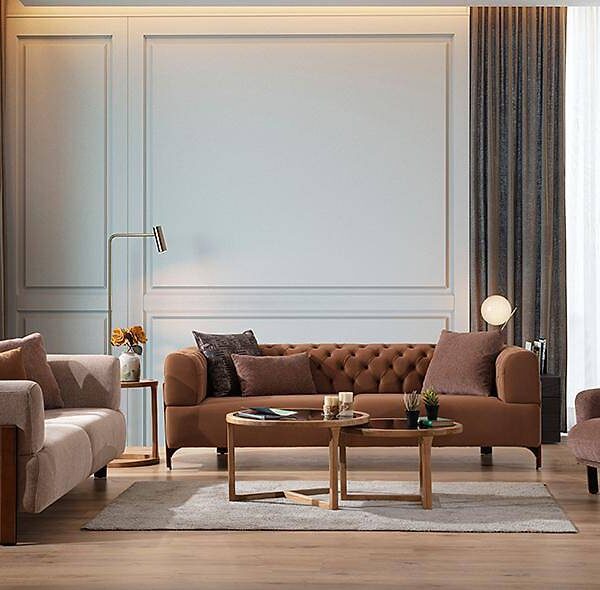 Nesta Luxe Bankstel – Modern bruin, topkwaliteit voor woonkamer