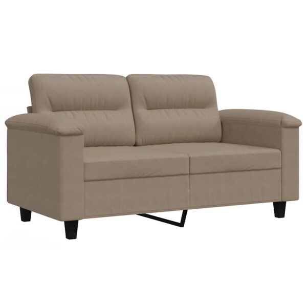 Premium 2-zits bank 120 cm – microvezel taupe