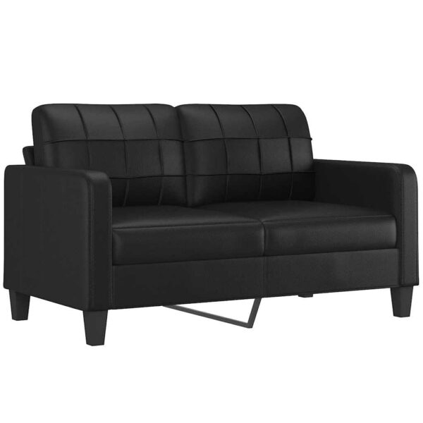 Premium 2-zits bank 140 cm — Zwart kunstleer