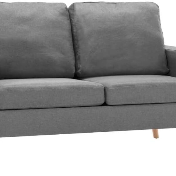 Premium 2-zits bank stof lichtgrijs — modern en comfortabel