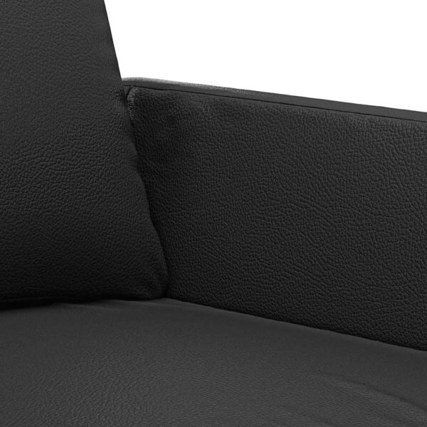 Premium 2-zits kunstleren bank 120 cm – Zwart