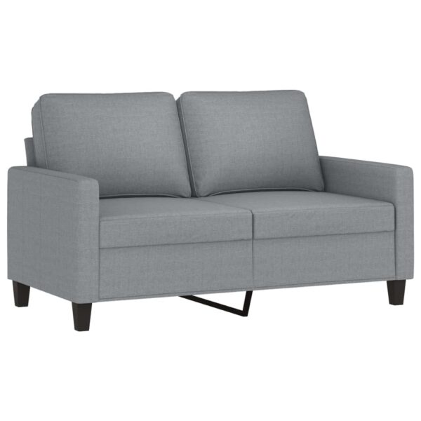 Premium 2-zitsbank 120 cm lichtgrijze stof, compacte loungebank