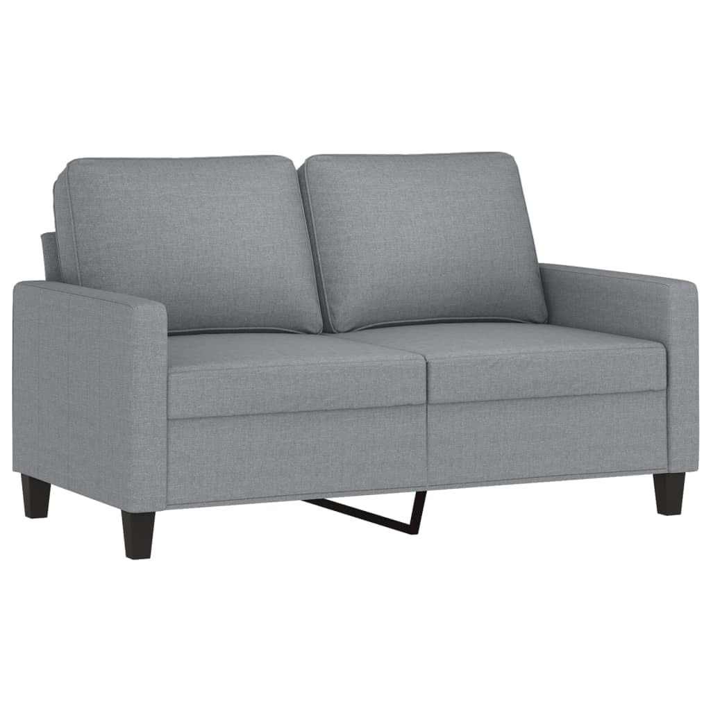 Premium 2-zitsbank 120 cm lichtgrijze stof, compacte loungebank