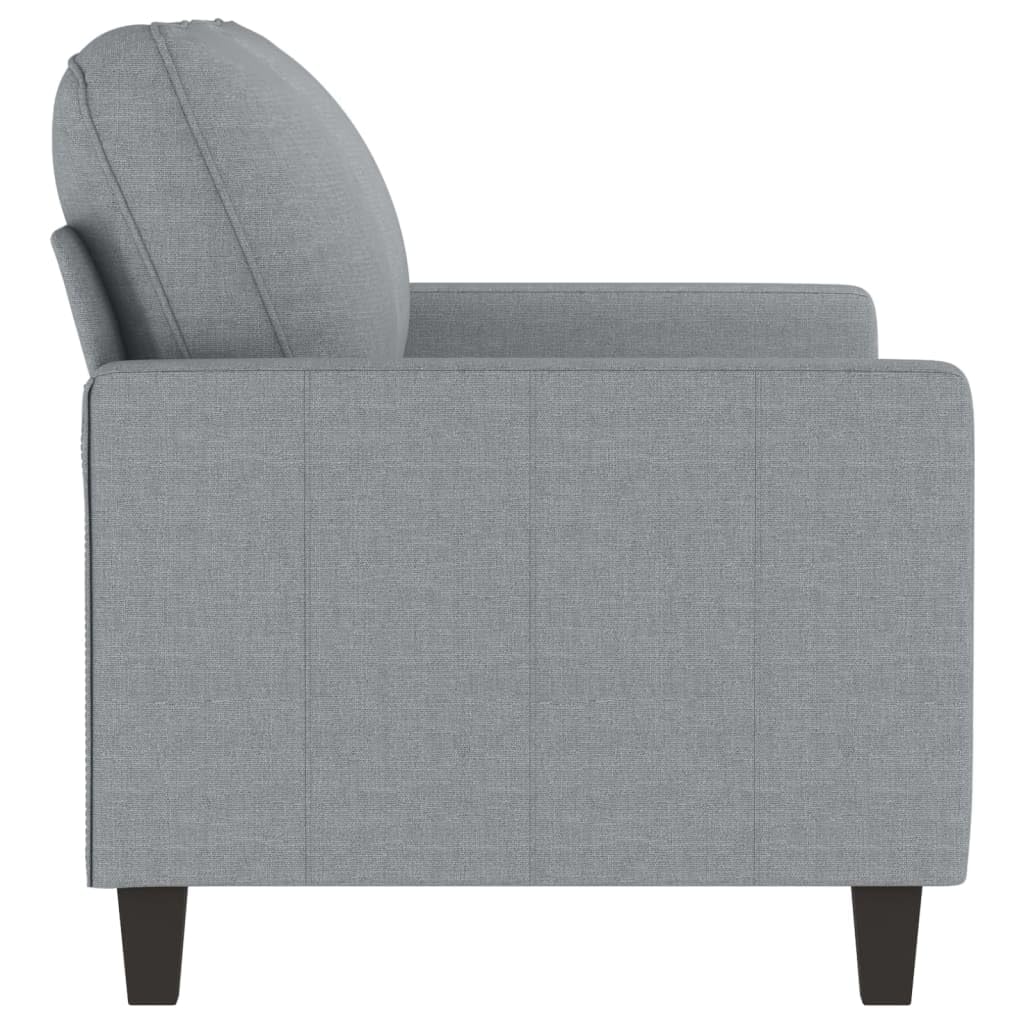 Premium 2-zitsbank 120 cm lichtgrijze stof, compacte loungebank