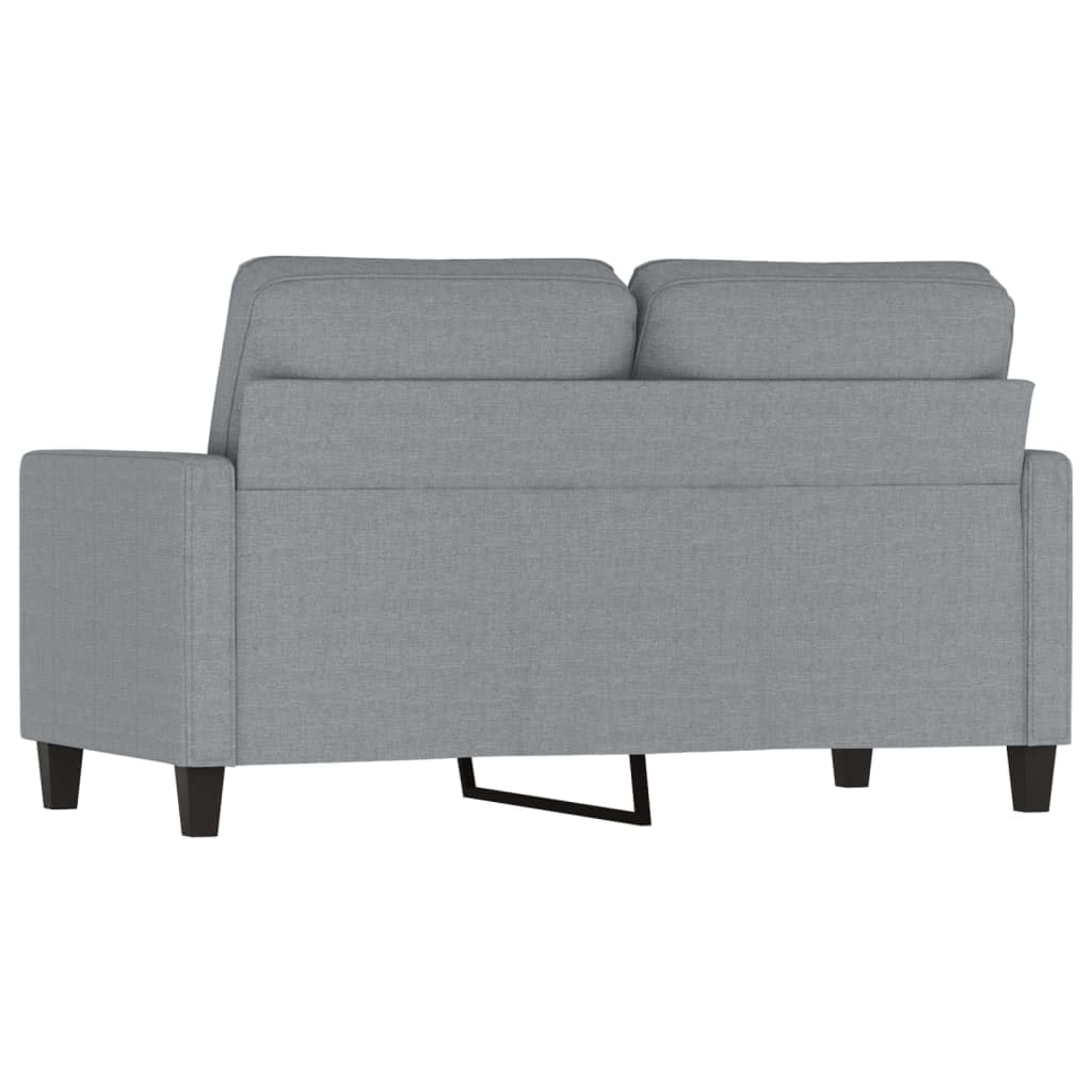 Premium 2-zitsbank 120 cm lichtgrijze stof, compacte loungebank