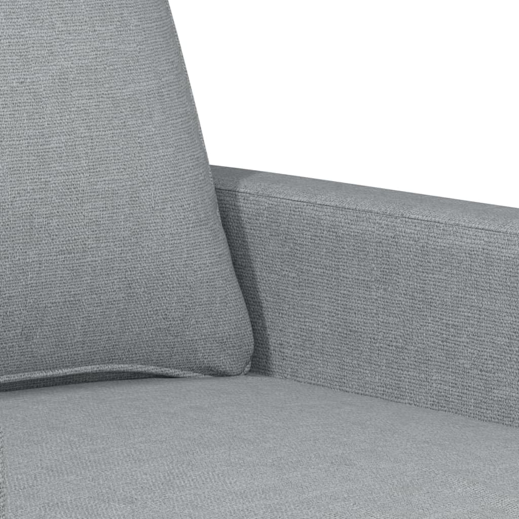 Premium 2-zitsbank 120 cm lichtgrijze stof, compacte loungebank