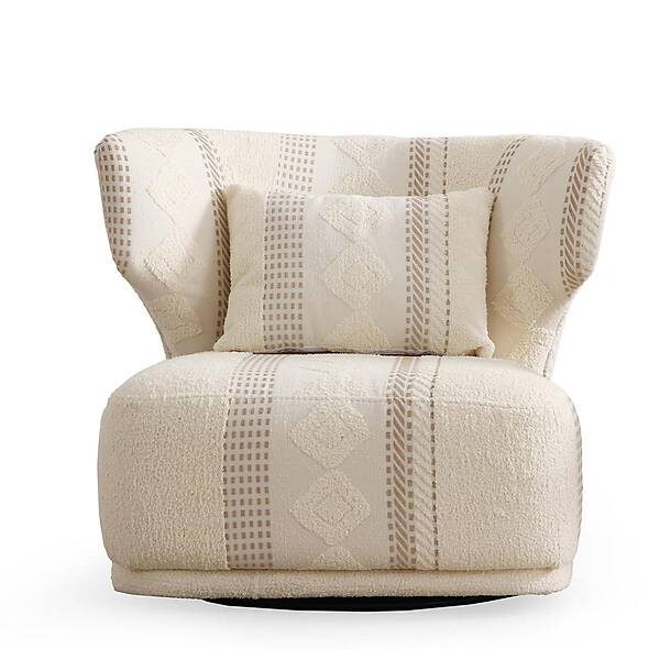 Premium bruine fauteuil met luxe gebreide stof