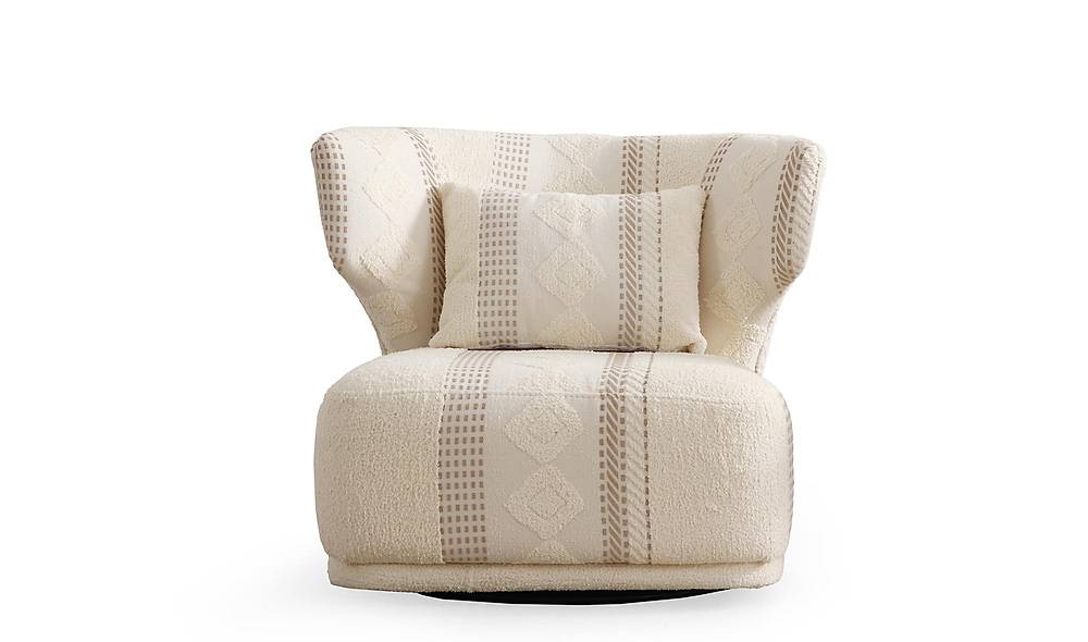 Premium bruine fauteuil met luxe gebreide stof
