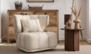 Premium bruine fauteuil met luxe gebreide stof