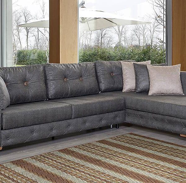 Premium effen hoekbank — Luxe comfort & strak design