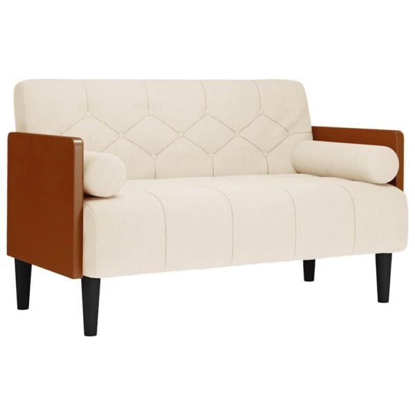 Premium linnen tweezitsbank 110 cm met kussen