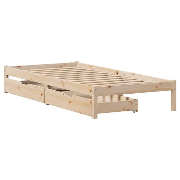 Premium massief dennenhouten bed 90x190 met lades