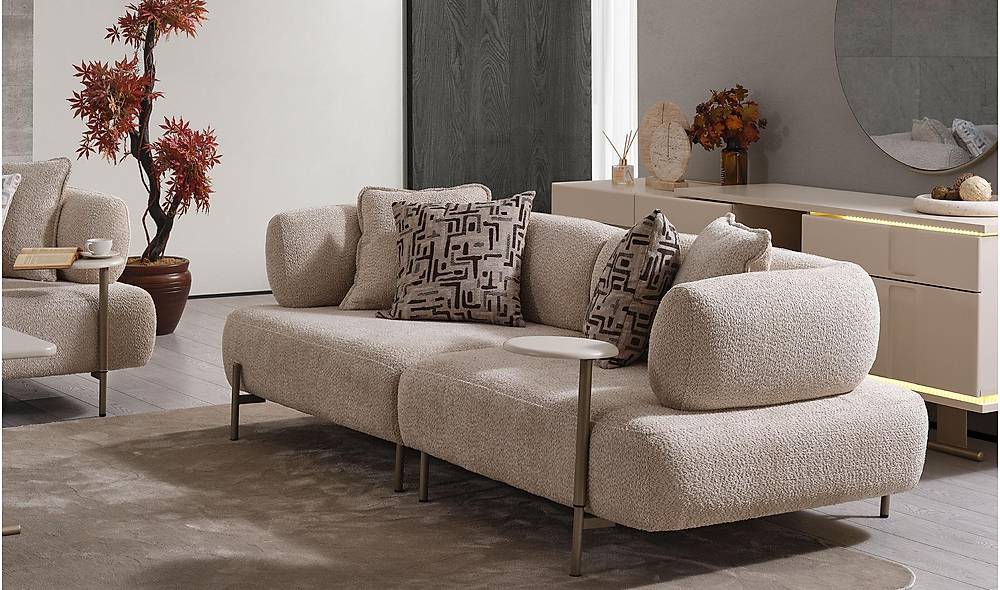 Premium Rush designbank met geïntegreerde salontafel