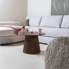 Premium Salontafel Salvador Rond 60 cm – Donkerbruin